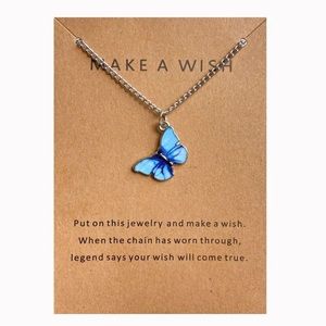 Fashion Enamel Butterfly Necklace Pendant Choker Chain Women Jewellery Gifts Hot